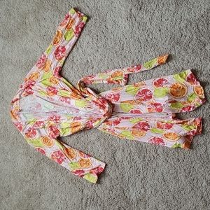 Posh Peanut citrus pink robe, size medium